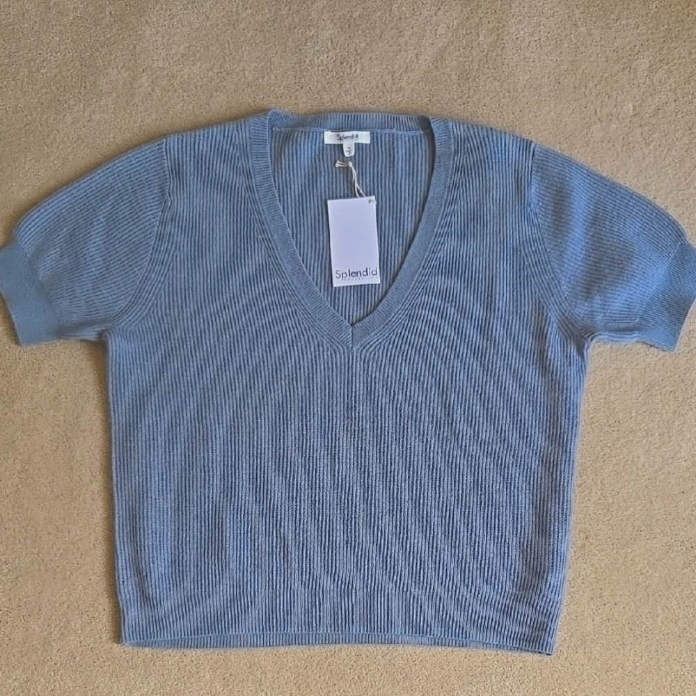 Splendid Sage Green Ribbed Sweater NWT M